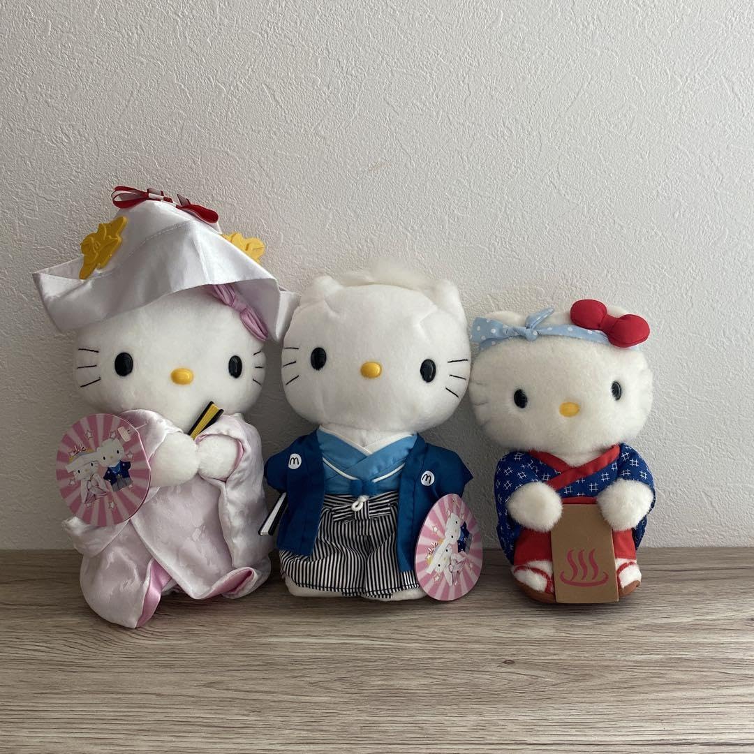 ご当地キティぬいぐるみ③ 津軽三味線Gucci 花柄ショルダーバッグと